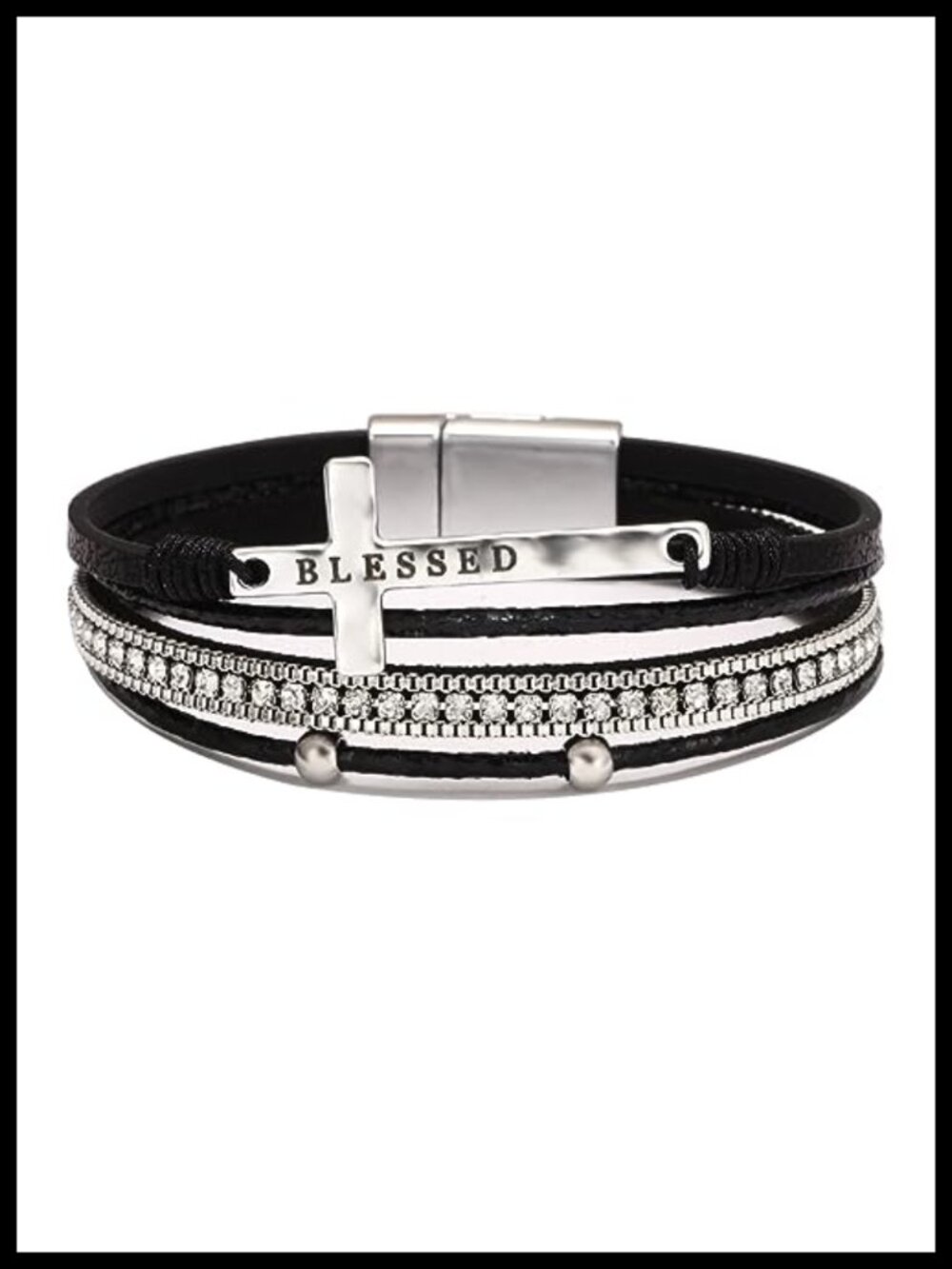 Leather Wrap Bracelet Stacked Cuff Boho Western Women's Jewelry